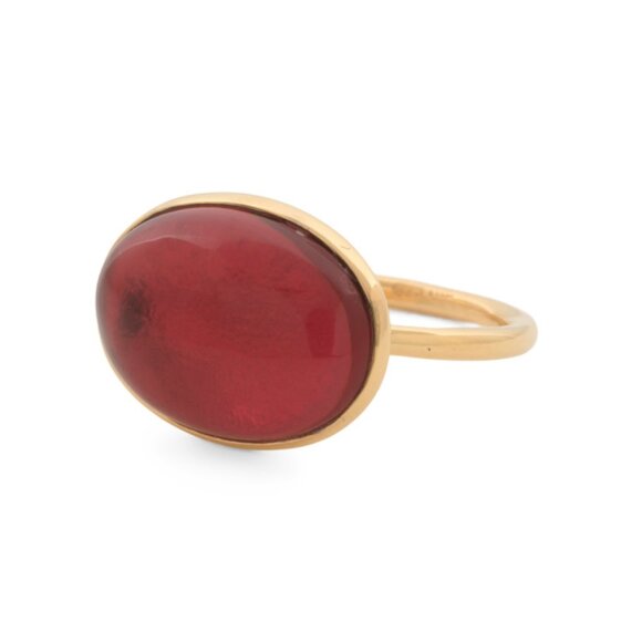 SHAANTI JEWELS  India 18k Sterling Silver Pink Tourmaline Ring - Picture 1 of 2